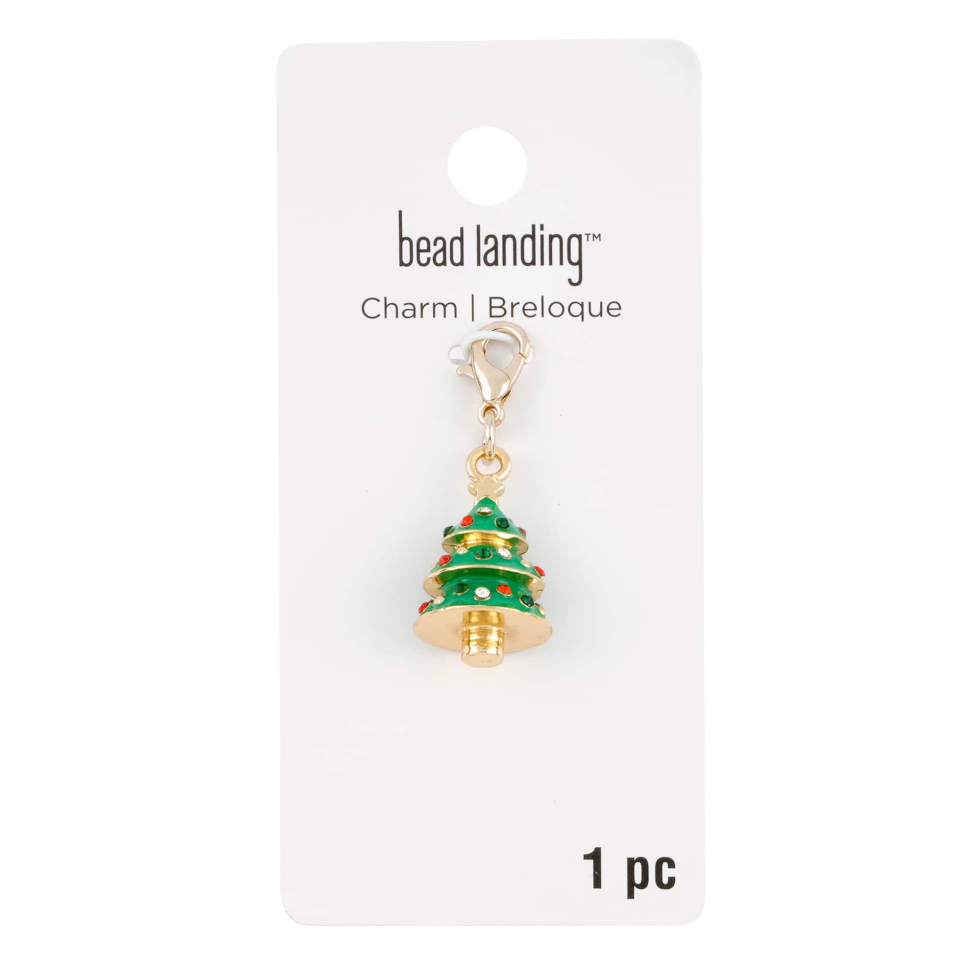 12 Pack: Christmas Tree Charm by Bead Landing™